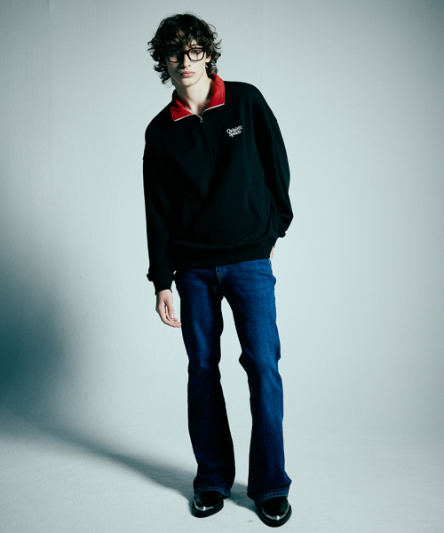 프로스펙스 COLOR BLOCK HALF ZIPUP BLAK