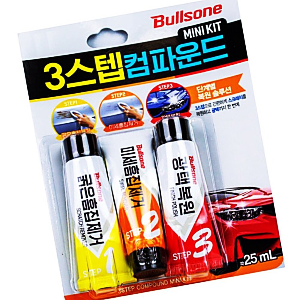 3개 불스원 광택제 3스텝 컴파운드 광택복원 각 흠집제거 12WE6CB98