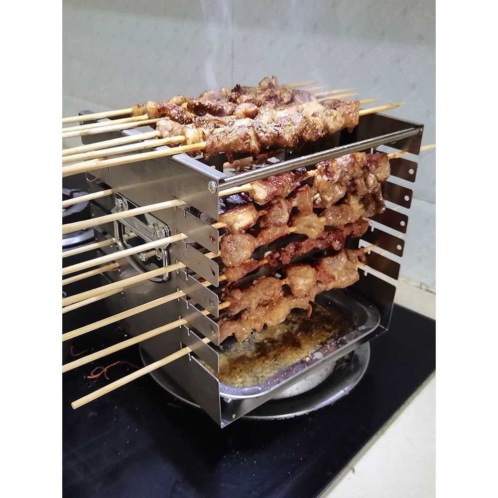 꼬치 화로 캠핑 야외 바베큐 구이 야외그릴 기계 캠핑 대형 오븐 긴접시 숯 도구 1개