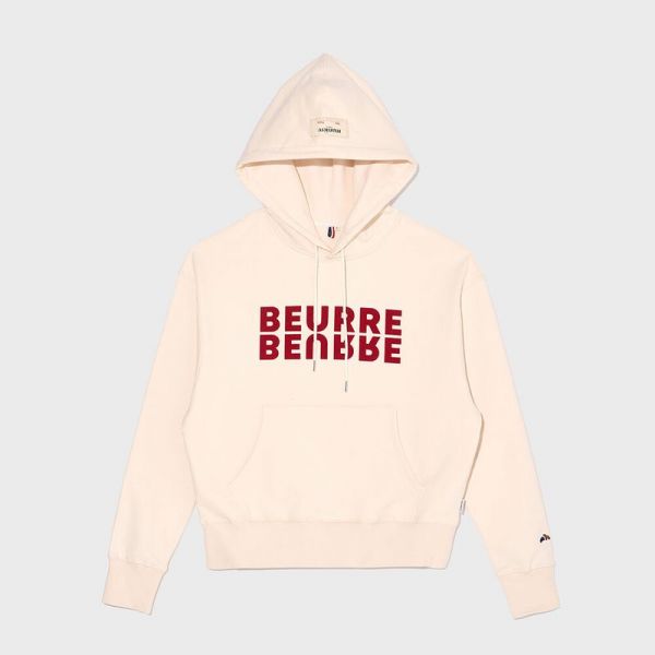 마니에 ep 7 BEURRE Decalcomanie Hoodie ECRU
