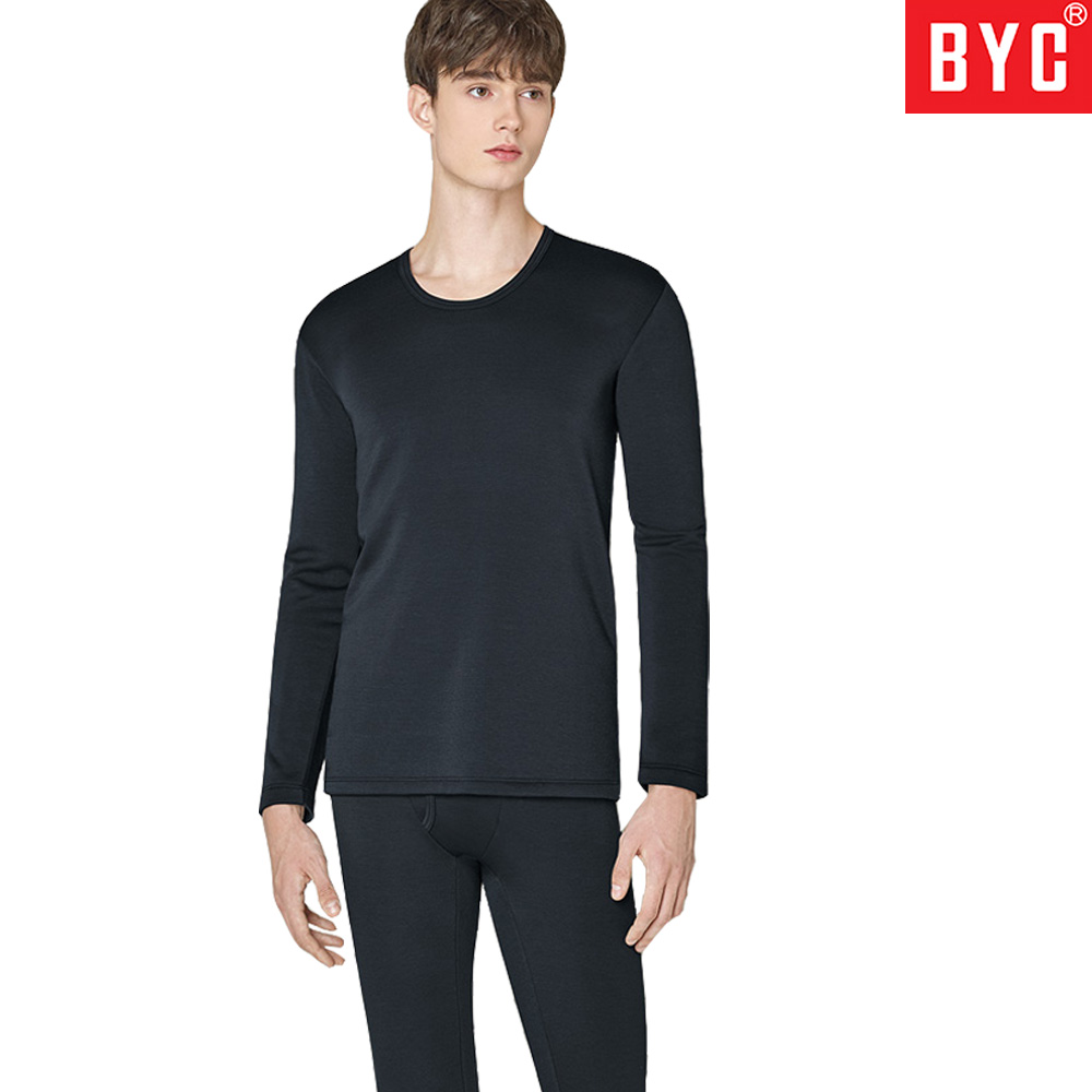BYC BYC 남자 도톰한 털내복 융 기모 마인드건강기모남상하 방한 남자 군인 어르신 마인드건강남 차콜 105
