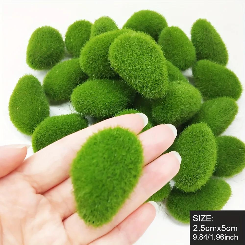 인공 이끼 바위 가짜 녹색 얽힌 돌 장식 공예 식물 정원용 1 30pcs