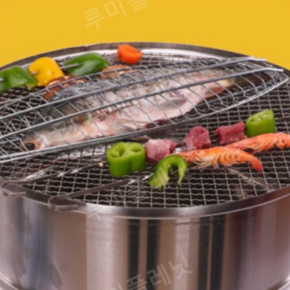 항아리바베큐 숯불그릴 드럼통 삼겹살 훈연 야외