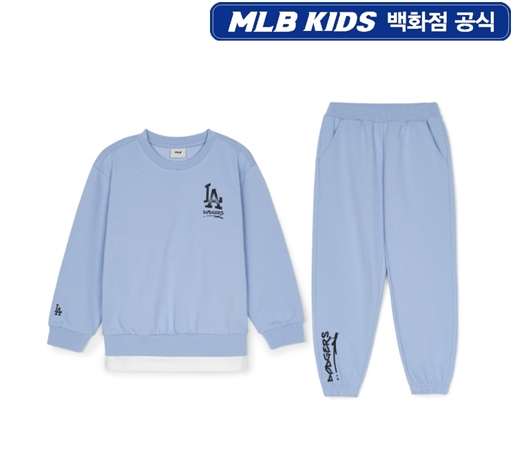 MLB키즈 현대킨텍스점 MLB키즈 스트릿 로고 레이어드 맨투맨세트 7AS2V055107SBS