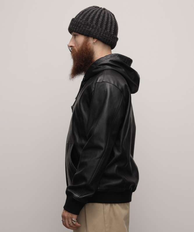 SCHOTT 일본 쇼트 schott LEATHER FULLZIP PARKA 가죽 풀 Zip 파커