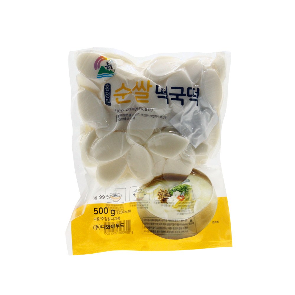디와이푸드 홍청원 순쌀 떡국떡 500gX1개 1개 500g