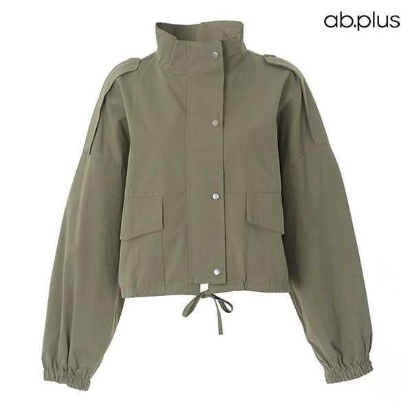 에이비플러스 ab plus 하이넥 버튼 포켓 집업 자켓 LSX1MJ42A