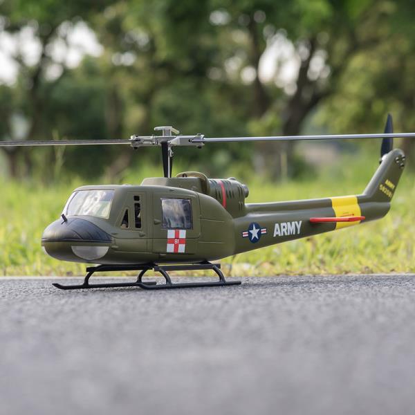 비행 날개 Huey 헬리콥터 UH-1 V4 카메라 모델 GPS 포지셔닝 단일 프로펠러 6 채널 리모컨 시뮬레이션