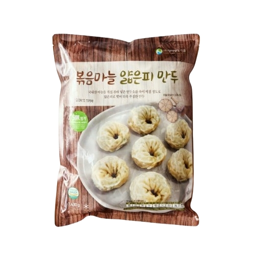 청아냉동식품 볶음마늘 얇은피 만두 
