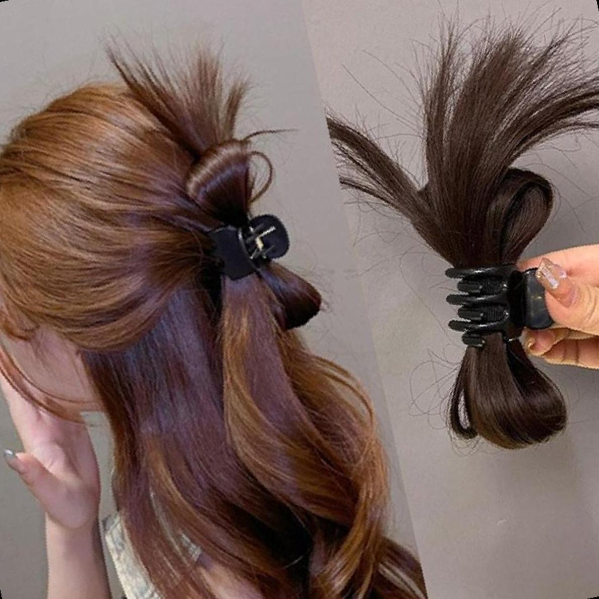 머리 집게핀 포니테일 헤어끈 가르마 여성 가발핀