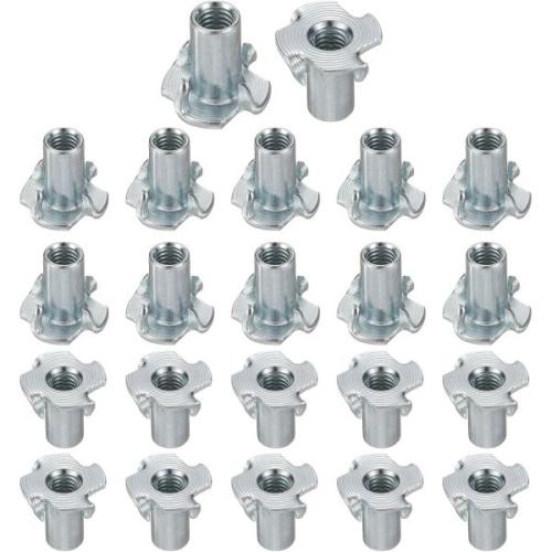 하핑턴 M6x16mm T너츠 4가지 가지치기 티 너트 0 69 x 0 63 나무 암벽 등반 홀더 캐비닛 가구용 풀 스레드