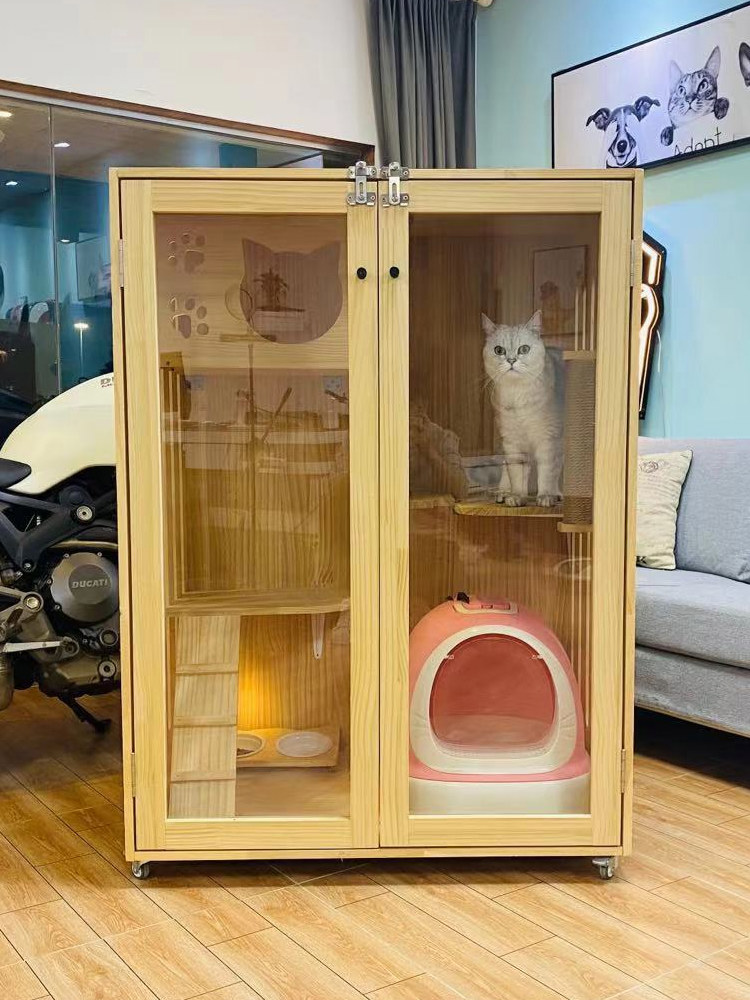 가정용 반려토끼 케이지 친칠라 고양이 냥이집 원목