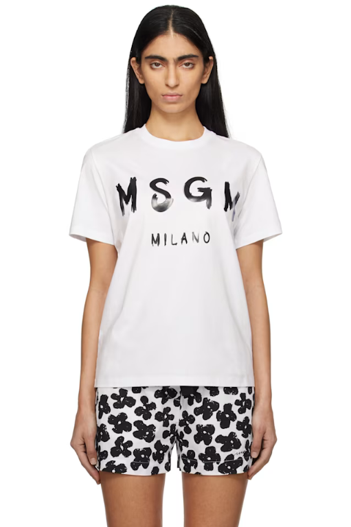 MSGM 25 엠에스지엠 코튼 로고 티셔츠 TP830338025