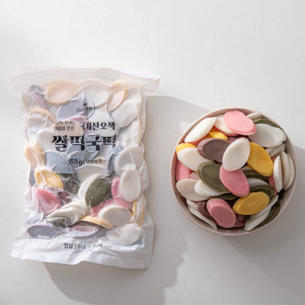 더바른떡 오색떡국떡 2봉 세트 1 1kg 명절 선물 간식 떡세트