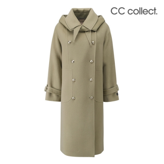 씨씨콜렉트 CC콜렉트 핸드메이드 후드 더블 코트 KAC214MSG542
