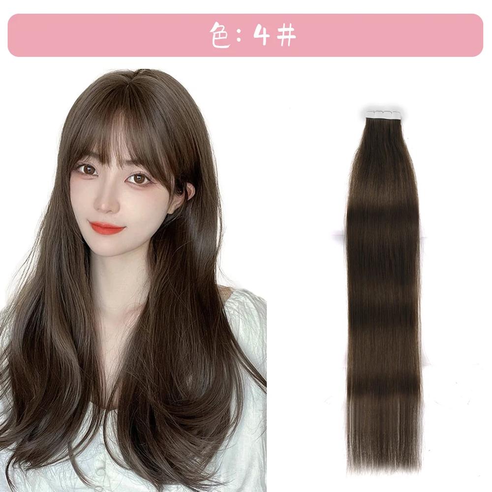 헤어 익스텐션 미니 테이프 옴브레 컬러 논 레미 실제 인모 스타 B 12 1개 11 4