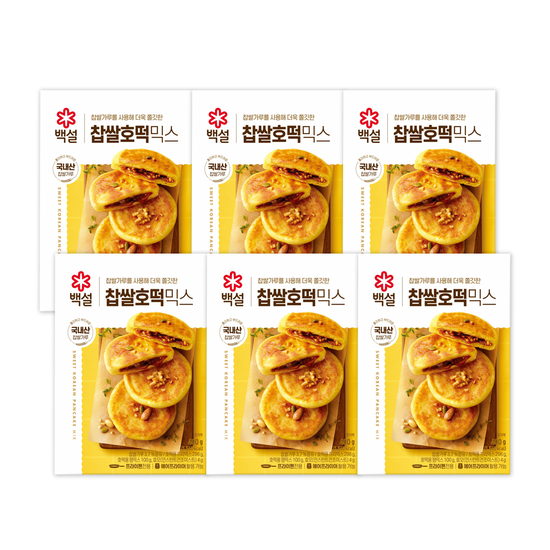 CJ제일제당 CJ 백설 찹쌀호떡믹스 400g x6개