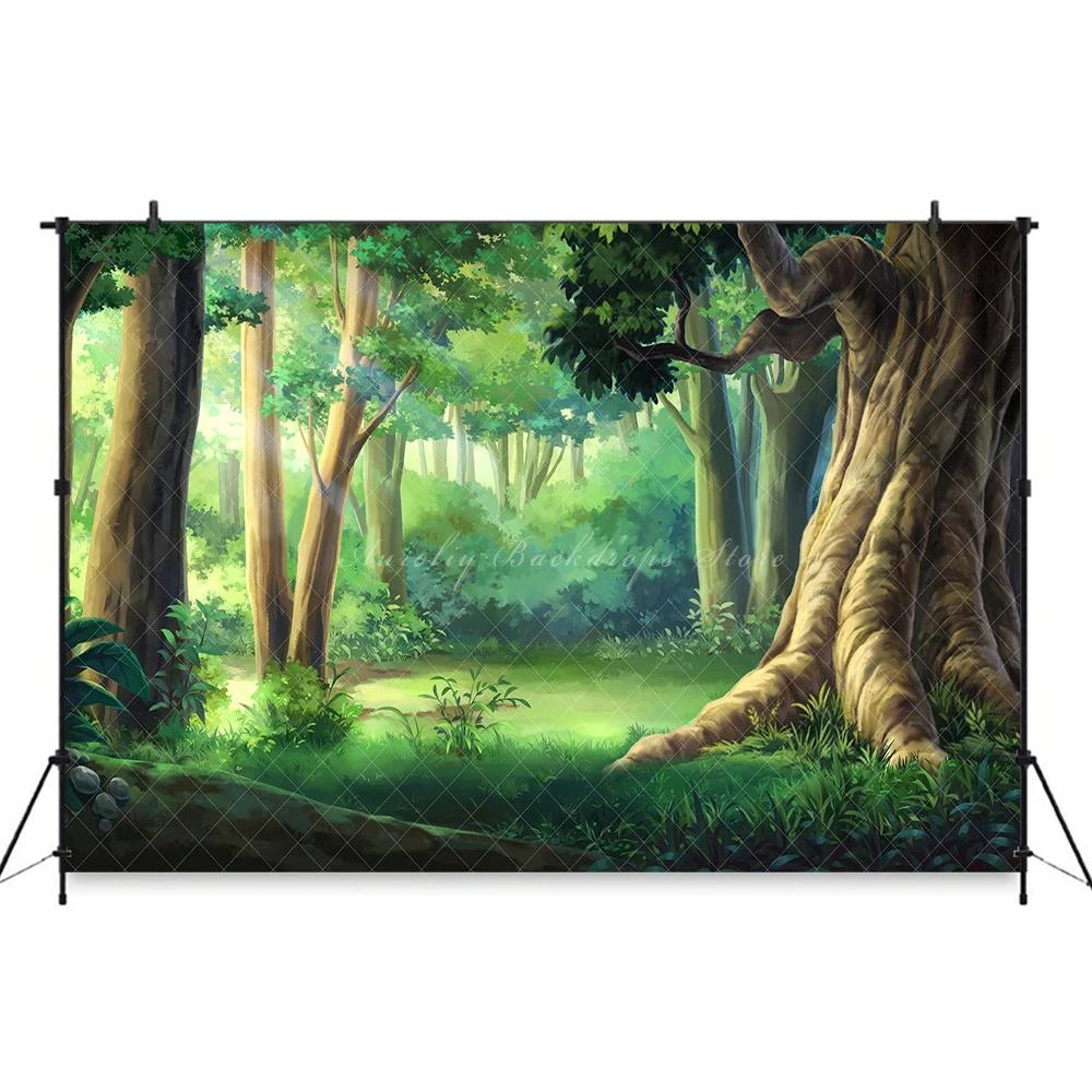 생일 사진 소품 푸우 곰 숲 케이크 스매시 장식 스튜디오 배경 M Vinyl-200x200cm 1개 7 1 A3495