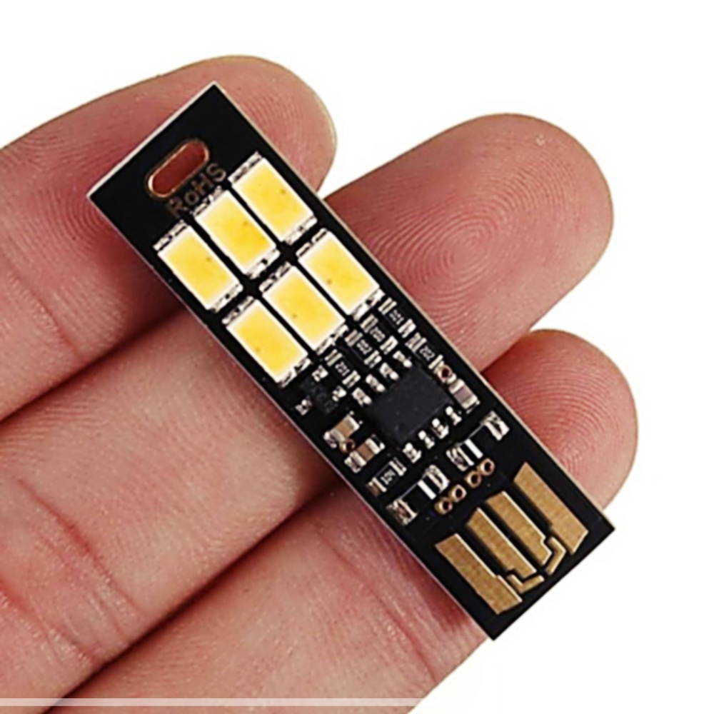 4개묶음 터치 랜턴 USB 모바일 전원 캠핑 램프 6 LED FUW99FEDF