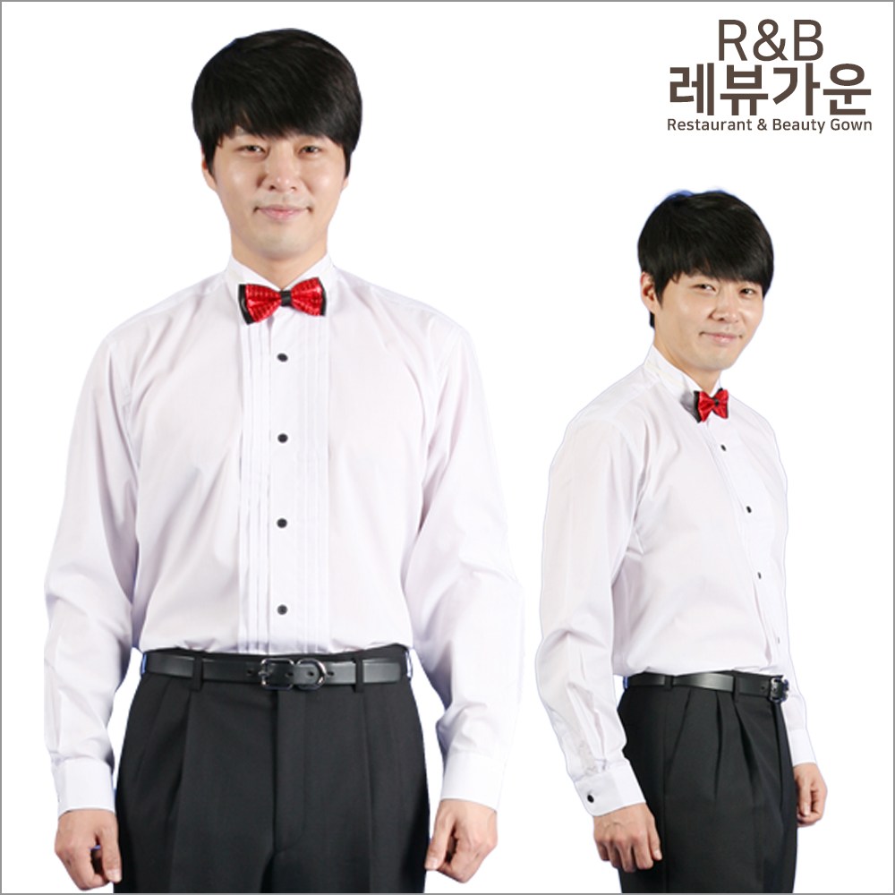레뷰가운 레뷰가운 턱시도 남자 와이셔츠 서빙 파티쉐 레스토랑 SE03 SE03 3줄턱시도 100