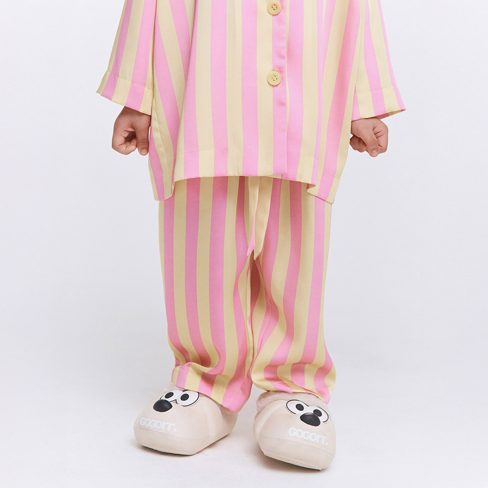 고고르르 고고르르 Kids Wide Pajama Easy Pants Stripe