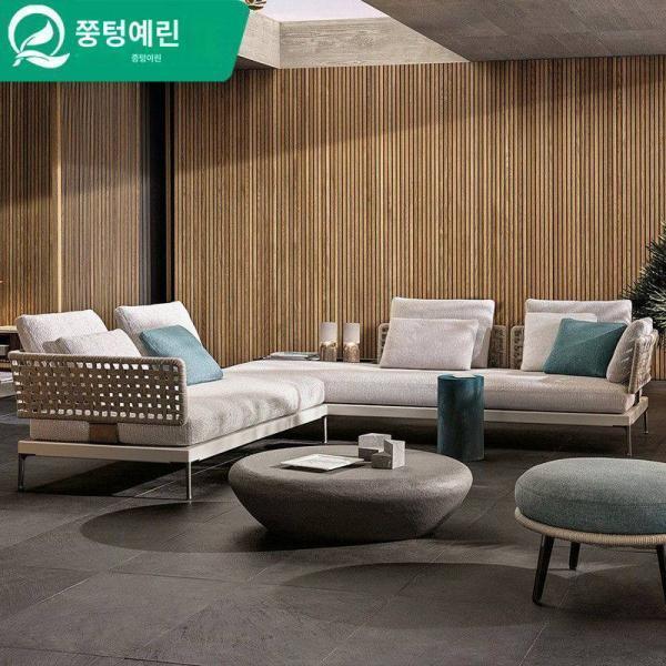 야외 소파 정원 별장 방수 자외선 라탄 가구 민박 가구 야외 정원 테라스 레저 빗질