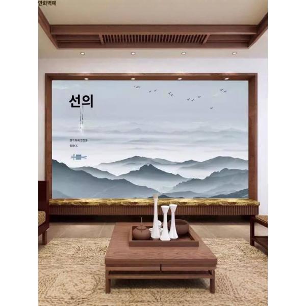 신중식 선의연꽃양생관 배경벽지 민박채이족욕다실 식당 벽포 벽지 벽화