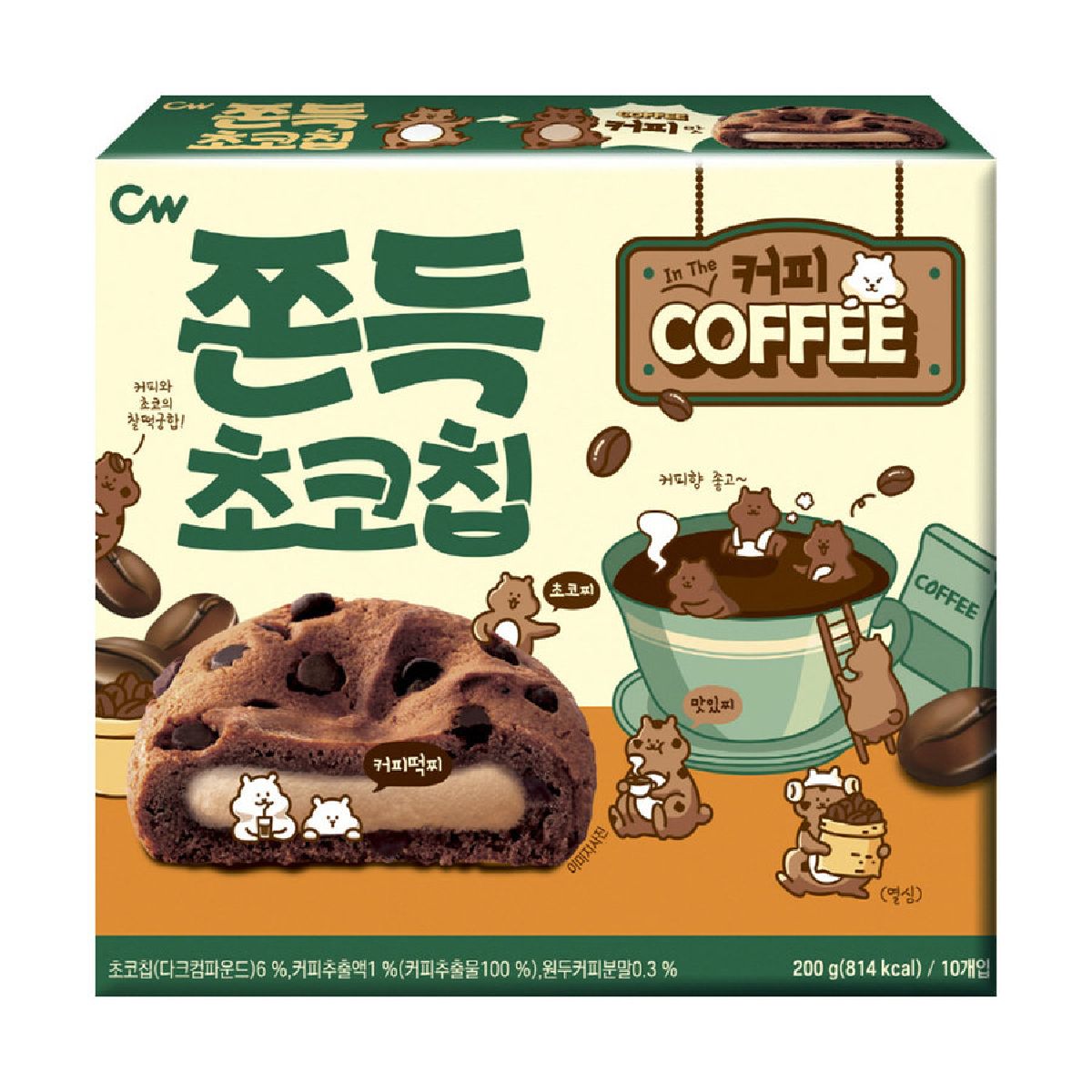 청우 쫀득초코칩 커피 200G