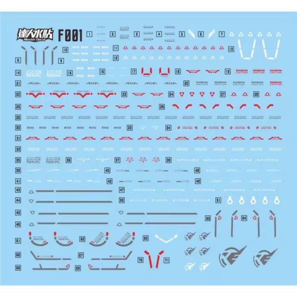마스터 데칼 f001 fm 1 100 머큐리 항공 모델 키트 취미 diy 물 스티커