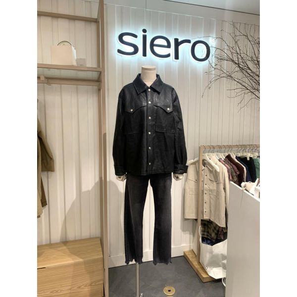 시에로 시에로 인조가죽 루즈핏 셔츠형 자켓 SG1LTF501 P001240676