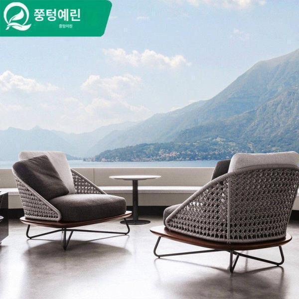 야외 소파 정원 별장 마당 유자나무 가구 야외 민박 야외 정원 테라스 등나무 원목 세트