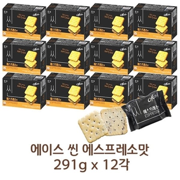 626349 해태 에이스 씬 에스프레소맛 291g x 12각 에이스과자 쿠키 비스킷 커피과자