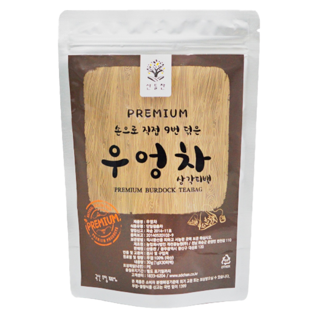 개천골농원 산들찬 산들찬 아홉번 덖은 우엉차 티백 1g 30개입 11개