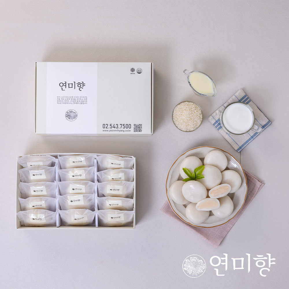 연미향 연유앙금떡 개별포장 우유맛 백앙금 100 국산멥쌀로 만든 앙금떡