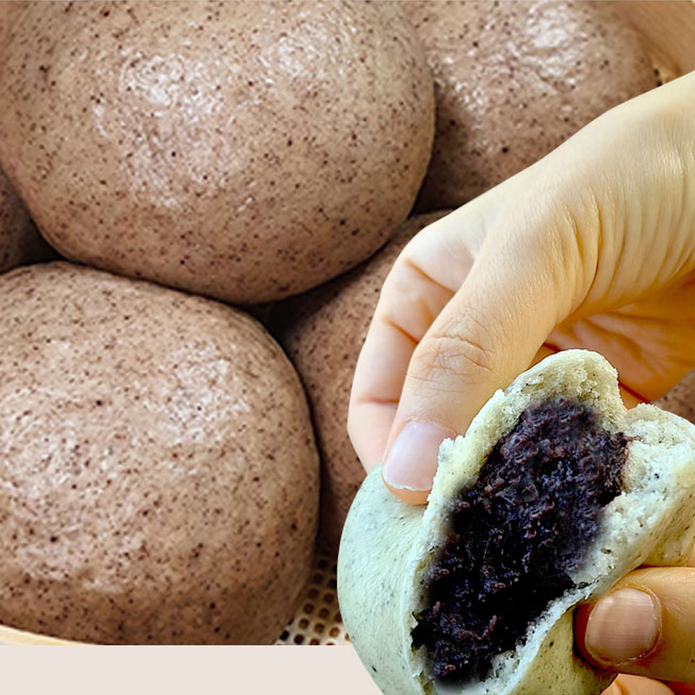 가창 옛날 수제 흑미통팥찐빵 500g 20개 50g