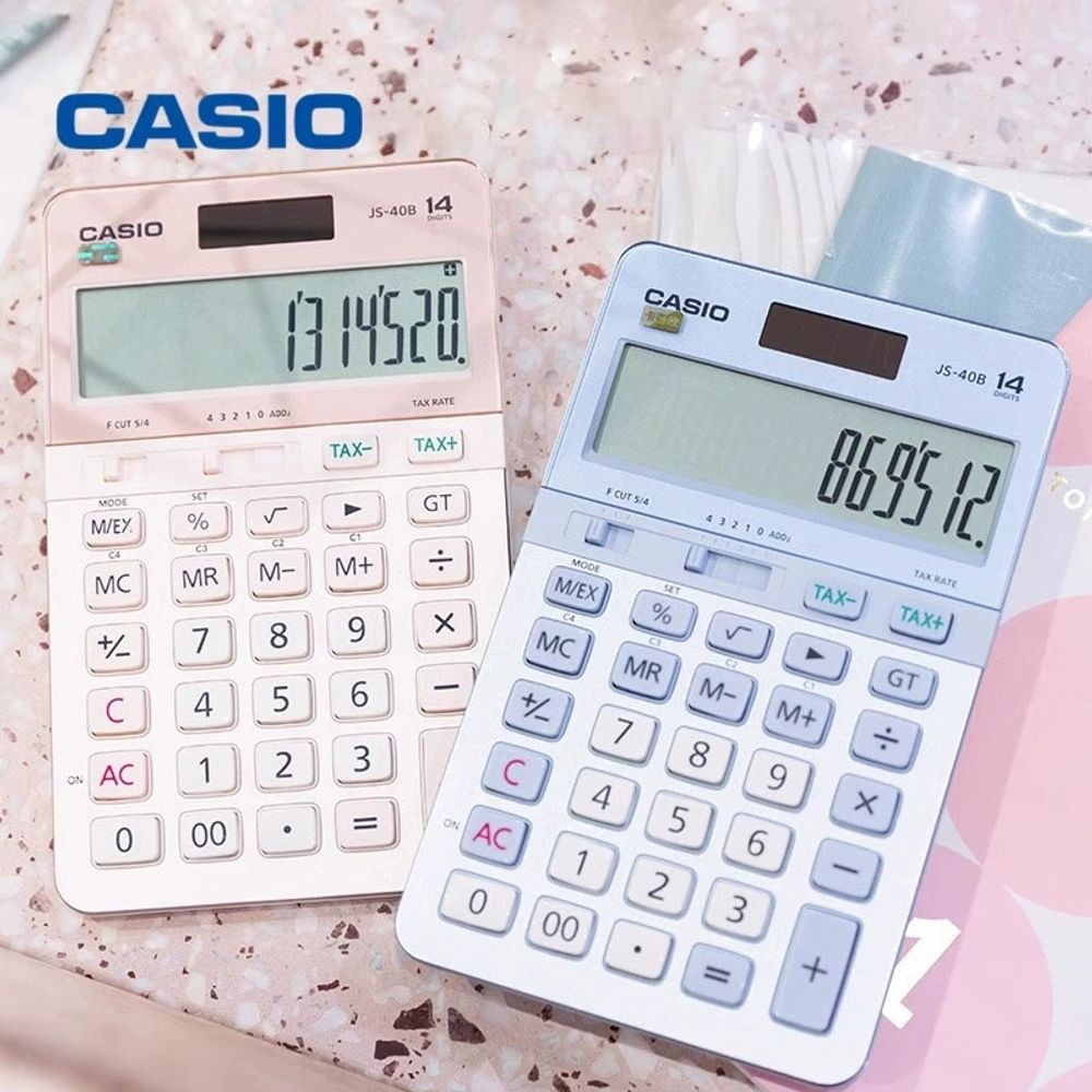 카시오 js40b 세무사 계산기 회계사 14자리 공인중개사 공무원 분홍색 분홍색 1개