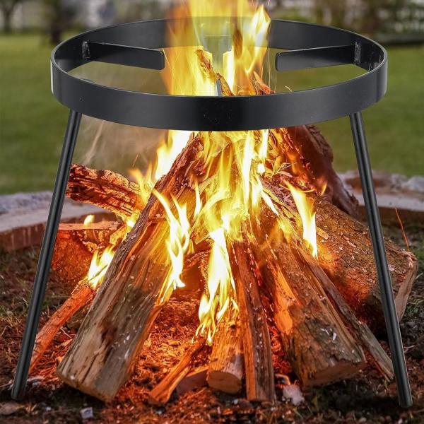 캠핑 더치 오븐용 Campfire 삼각대 요리용 휴대용 캠핑 삼각대 녹 방지 캠프파이어 요리 스탠드 요리 삼