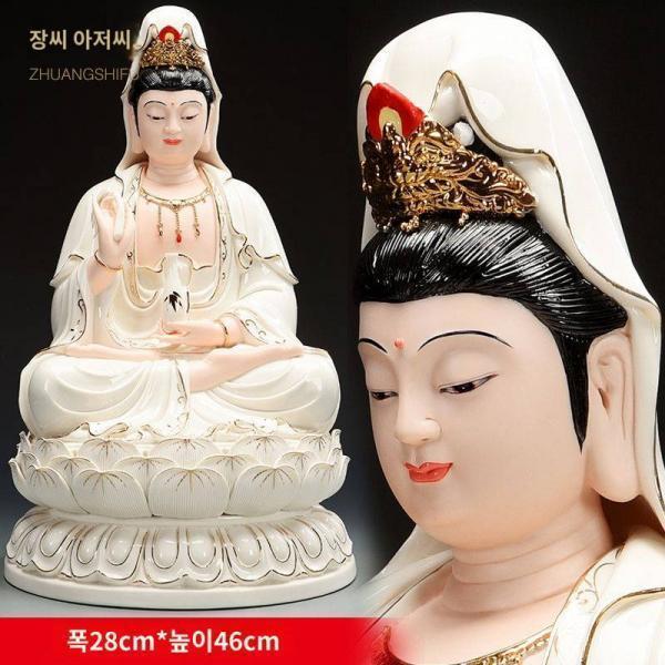장 사부좌련묘금관음불상덕화도자기진택가구봉안금보 안불장품