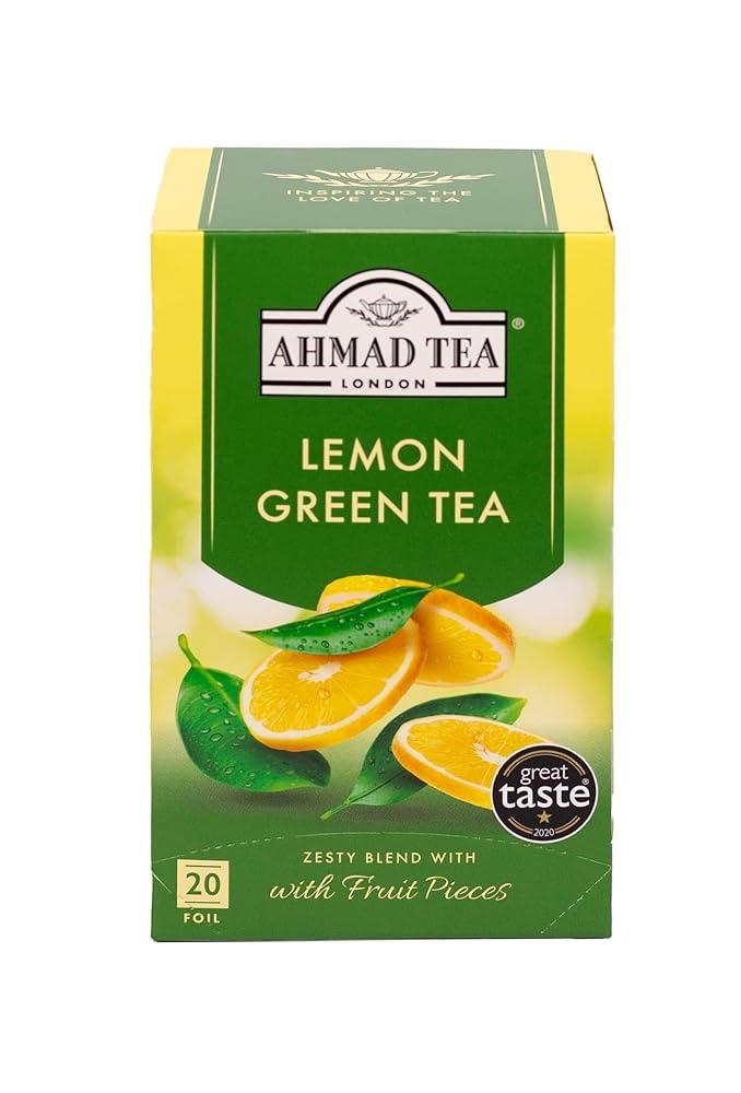 아마드티 아마드티 Ahmad Tea 레몬 그린 티 호일 티백 20개입 1팩 - 디카페인 무설탕