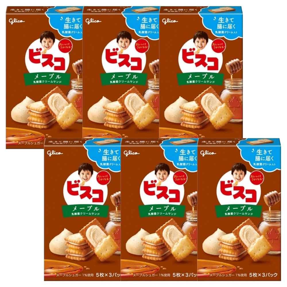 글리코 Glico 글리코 비스코 메이플 크림 샌드 6개