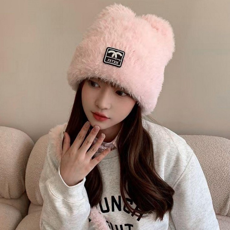 라일리 Rly 여성 5컬러 러브츄 귀모양 소프트 비니 털모자