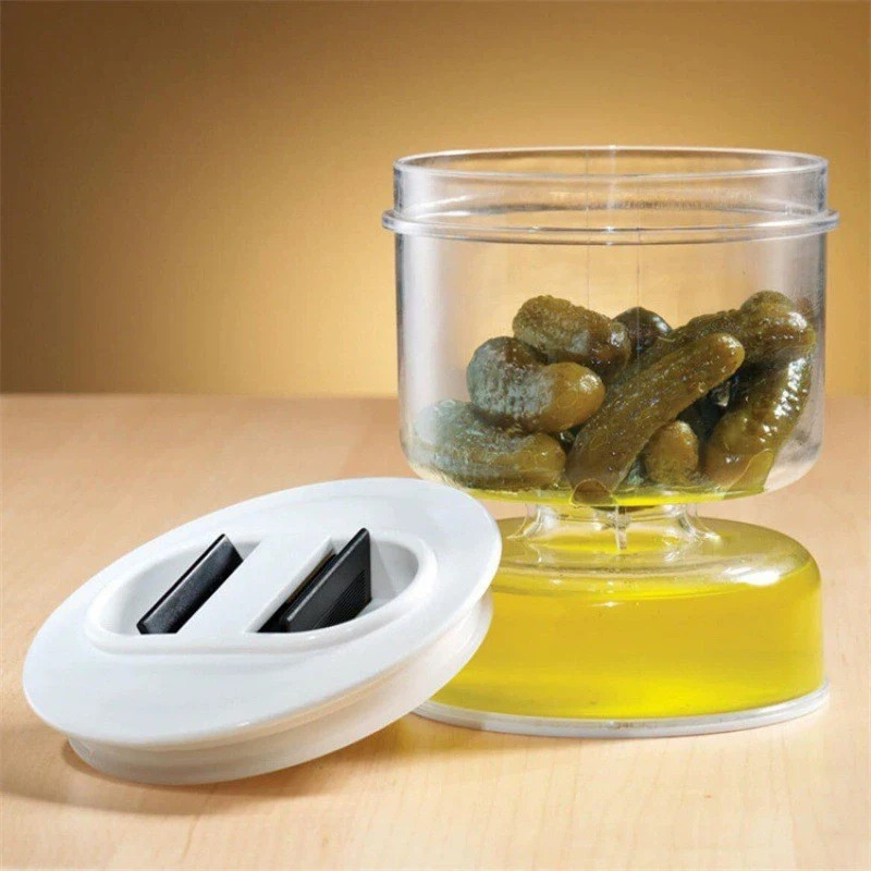 김치 건조 습식 분리 탱크 모래 시계 디자인 피클 항아리 올리브 오이 용기 가정 주방 도구