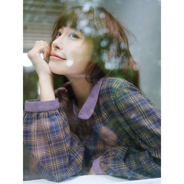 몰리로사 웨일즈 빈티지 배색 체크 순면 인형넥 긴팔바지 홈웨어 파자마