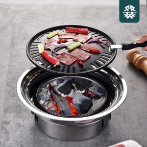 숯불 오븐 바베큐 그릴 스테인레스 스틸 바베큐 스토브 비 스틱 바베큐 오븐 야외 캠핑 휴대용 숯