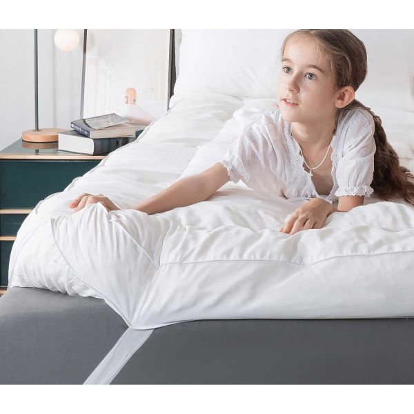 WhatsBedding 5 메모리 폼 매트리스 토퍼 퀸 사이즈 100 면 커버 통기성 플러피 파쇄 충전 베개 탑 미