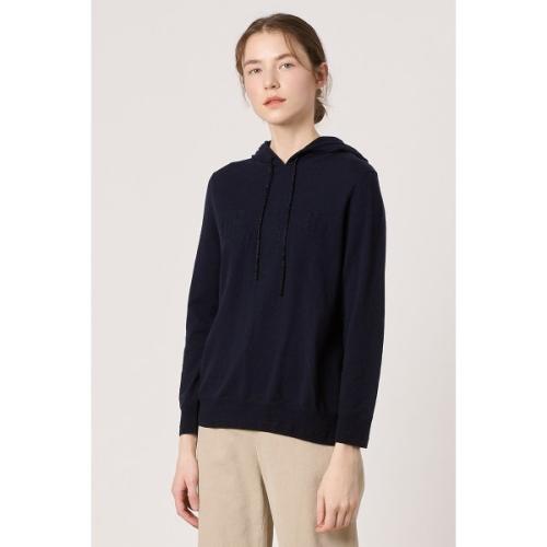 BCBG 대전 레터링 후드 니트 풀오버 B2S1K404