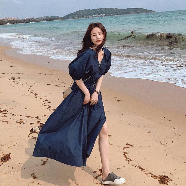 데이트 랩 스타일 롱 원피스 데이트 섬세한 유연한 우아한