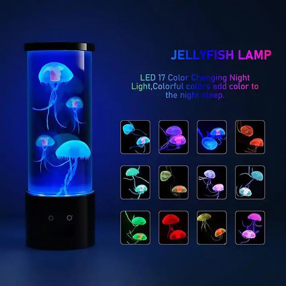 커스텀 판타지 해파리 물고기 LED 변경 USB 램프 해파리등 4마리 6 블랙박스화산등- usb플러그인 -13색조명