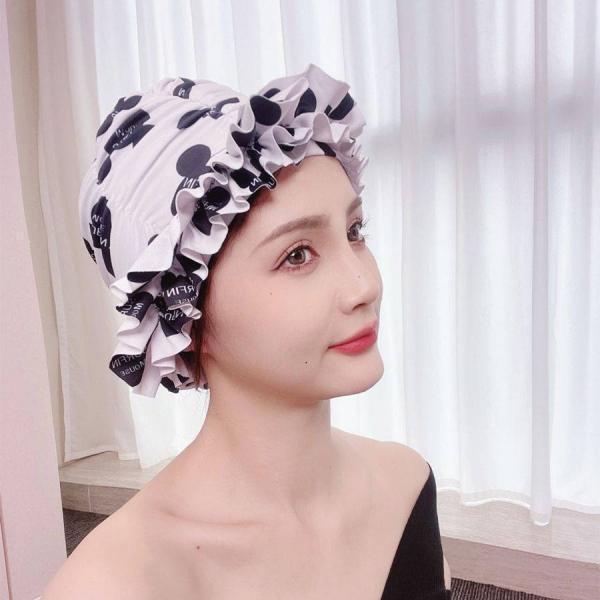 오펀드샵 아프릴풀데이 빈티지 트리밍 헤어스타일 여성원단 온천 수영모자