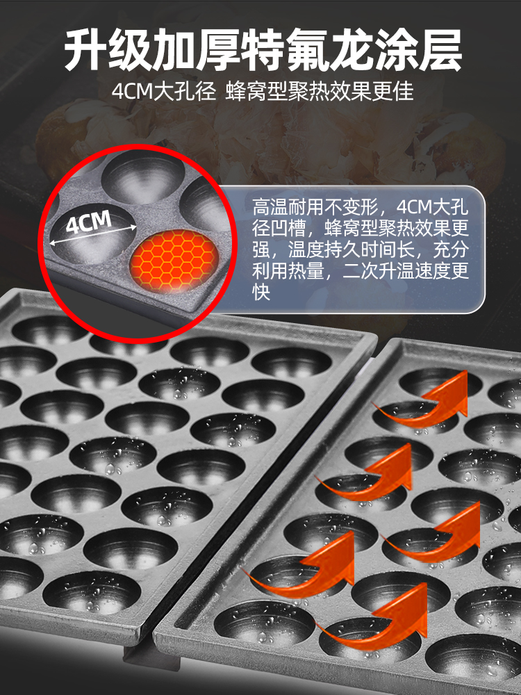 타코야끼 와플팬 틀 문어빵 업소용 가정용 가쓰오부시 타코야끼 불판 B제품 사진참조 1개